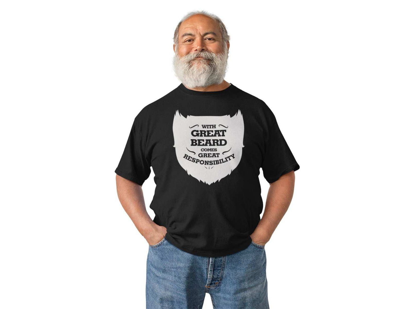 Funny T Shirt With Great Beard Comes Great Responsibility Beards SuperGalaxy Tees