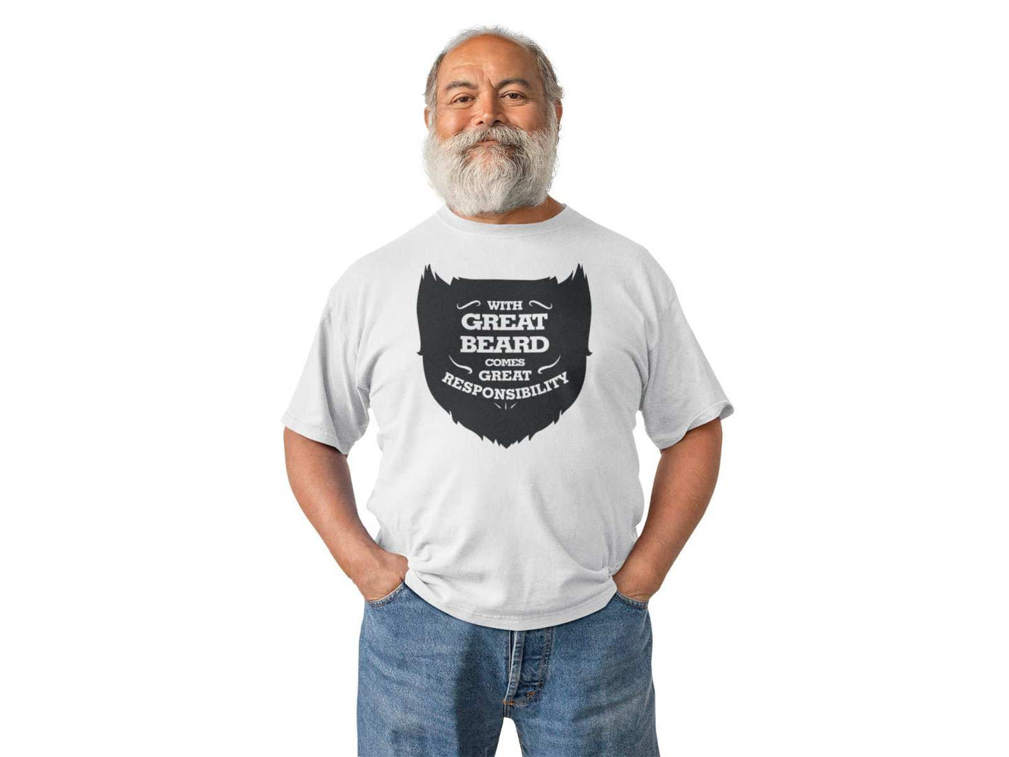 Funny T Shirt With Great Beard Comes Great Responsibility Beards SuperGalaxy Tees