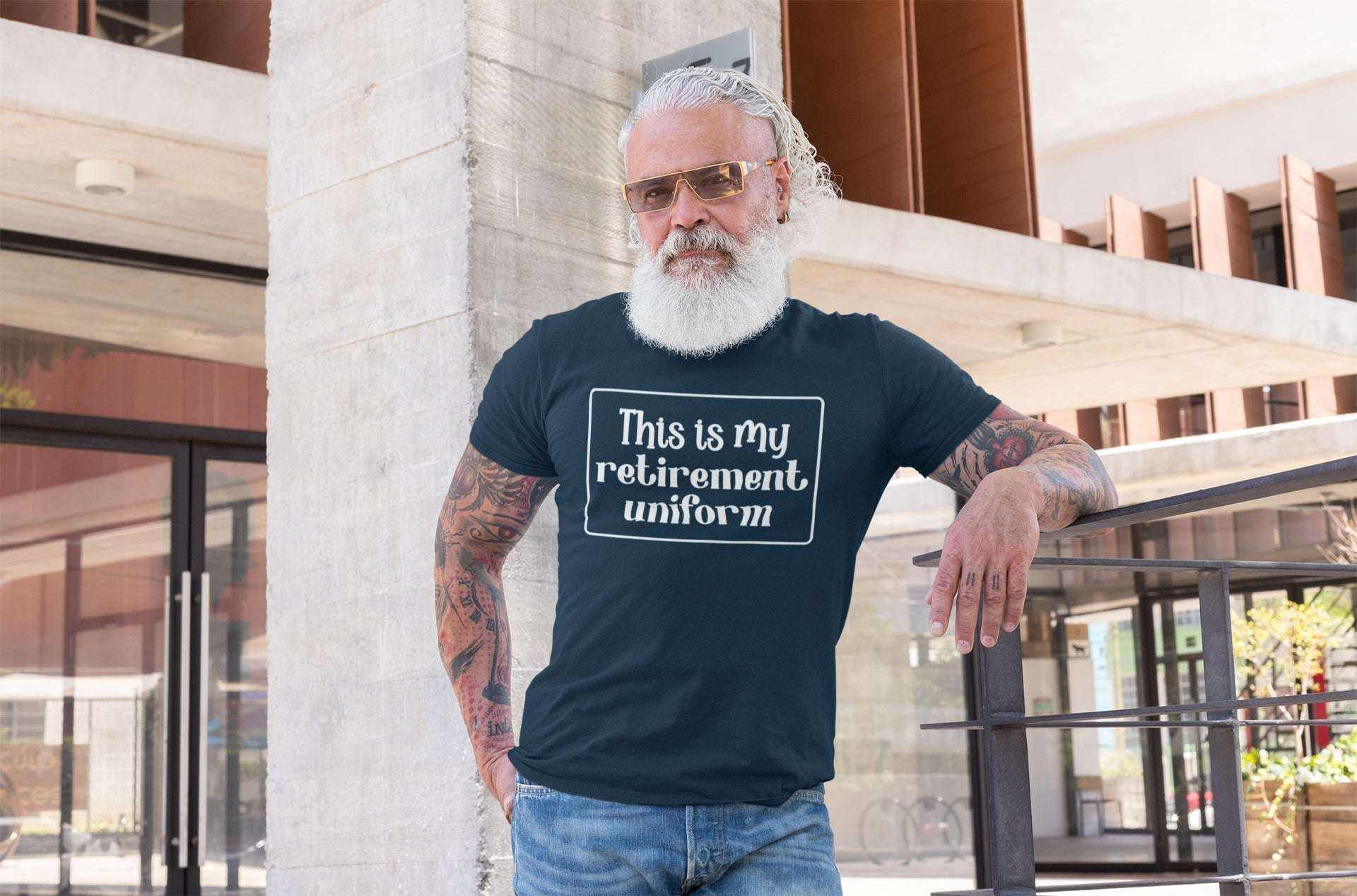 Funny This Is My Retirement Uniform Novelty T-Shirt Present Gift Idea Galaxy Tees