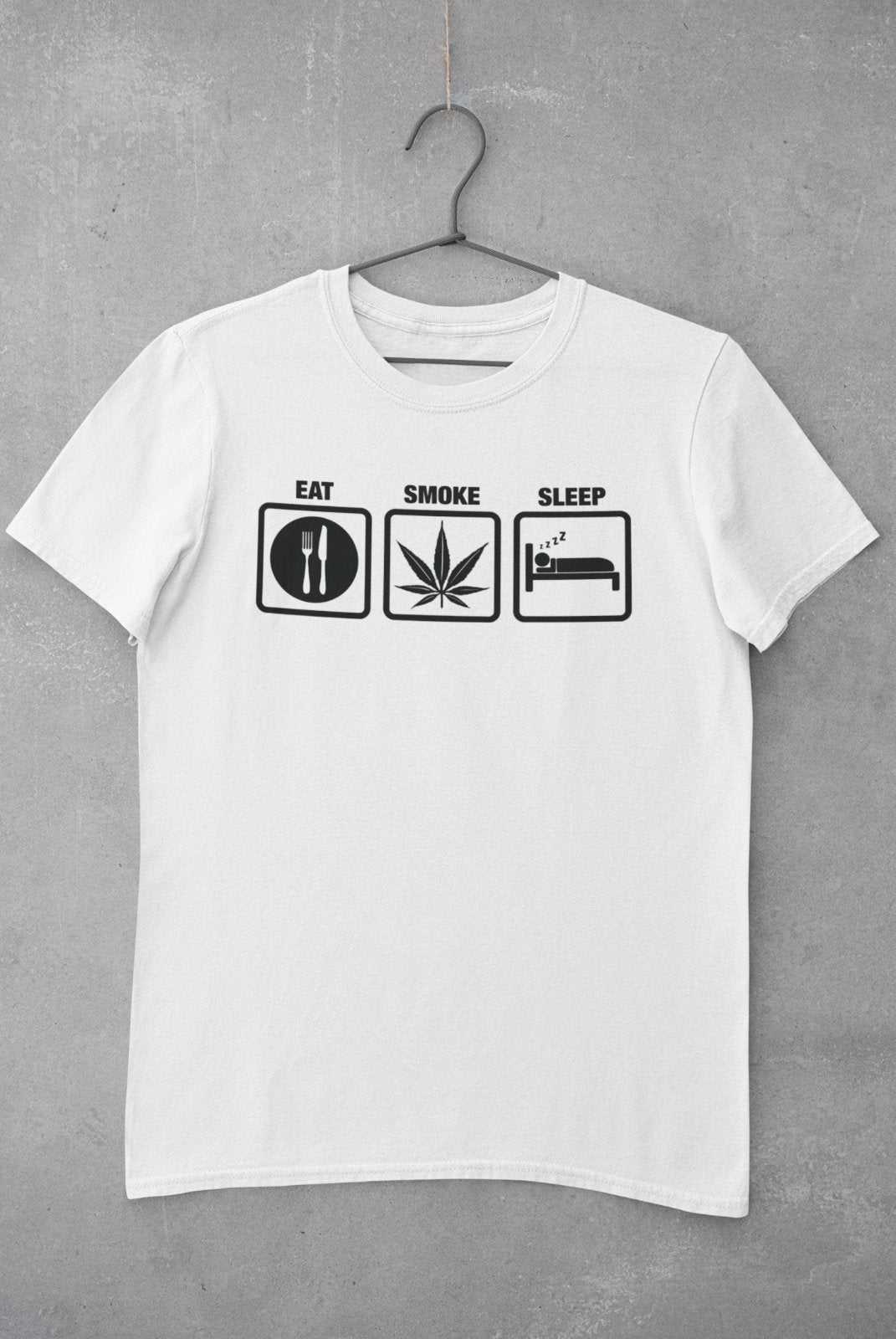 Funny Weed T Shirt EAT SMOKE SLEEP Toker 420 Cannabis Fan Gift Idea StGalaxy Tees