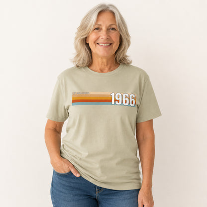 Established 1966 T-Shirt, 60th Birthday 2026 Retro Stripe Gift