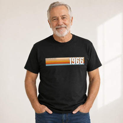 Established 1966 T-Shirt, 60th Birthday 2026 Retro Stripe Gift
