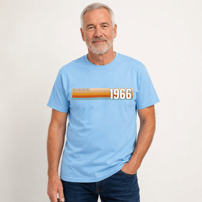 Established 1966 T-Shirt, 60th Birthday 2026 Retro Stripe Gift