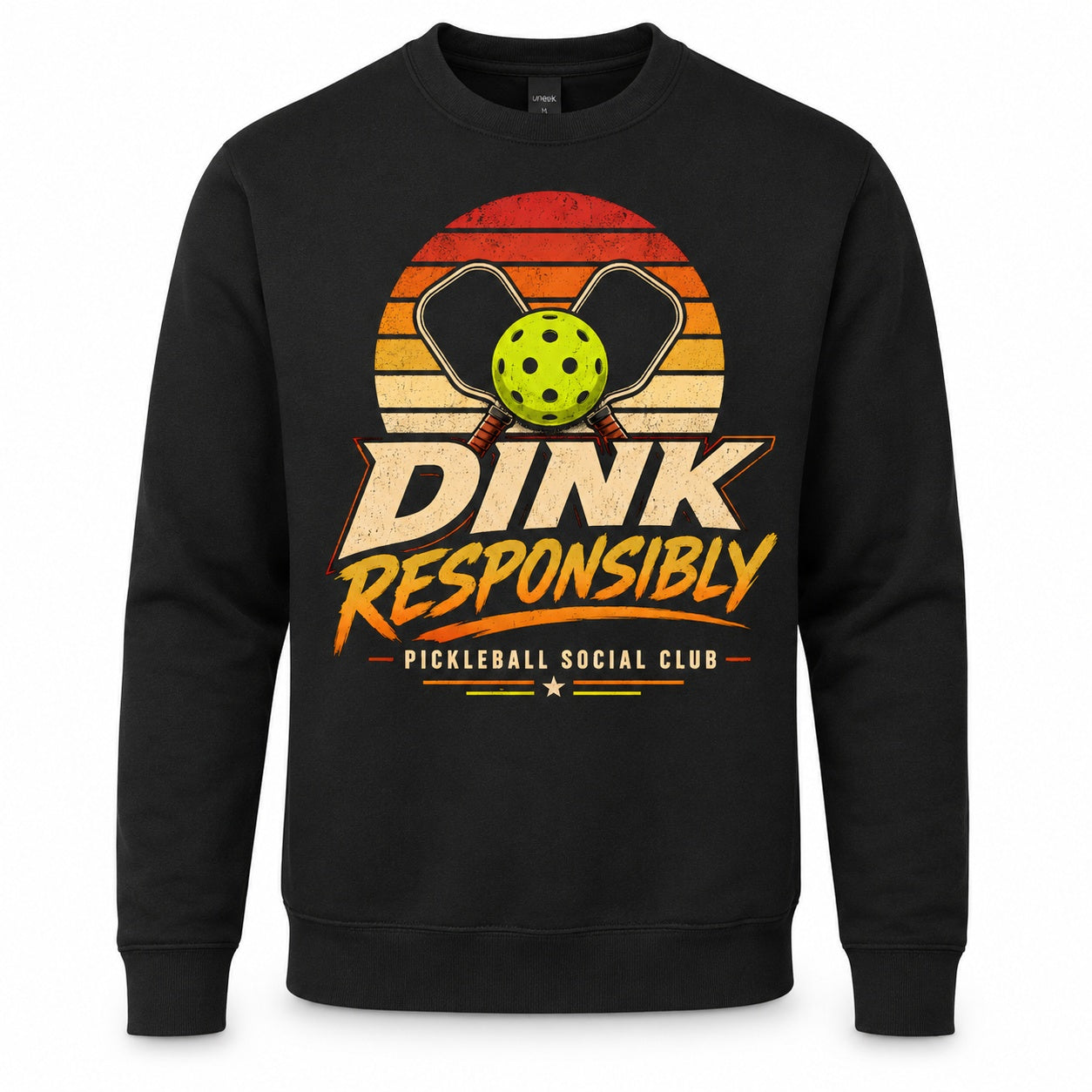 Dink Responsibly Pickleball Social Club Adult Sweatshirt mockup