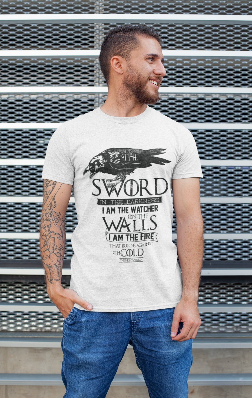 I Am The Sword In The Darkness Oath T Shirt Retro Watch Nights The ThrGalaxy Tees