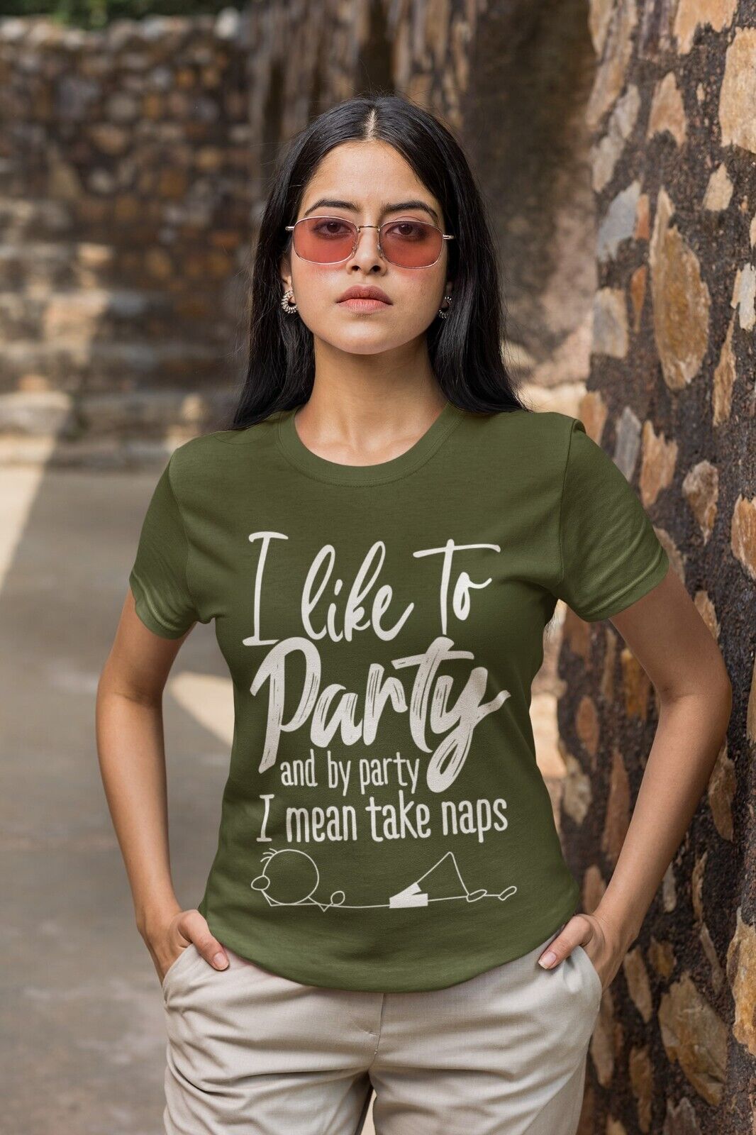 I LIKE TO PARTY AND BY PARTY I MEAN TAKE NAPS Funny T Shirt Stick Man Galaxy Tees