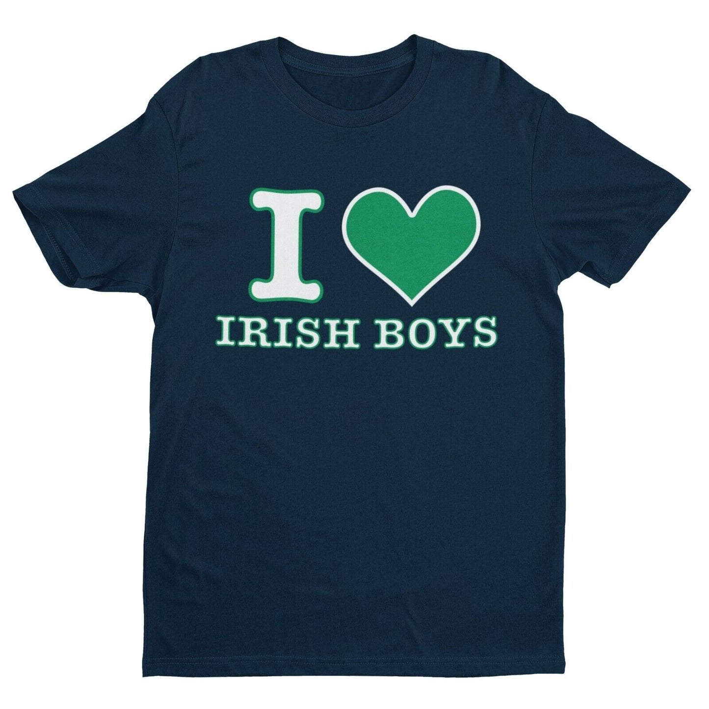 I LOVE IRISH BOYS Green Heart Funny T Shirt Trending Novelty St PatricGalaxy Tees