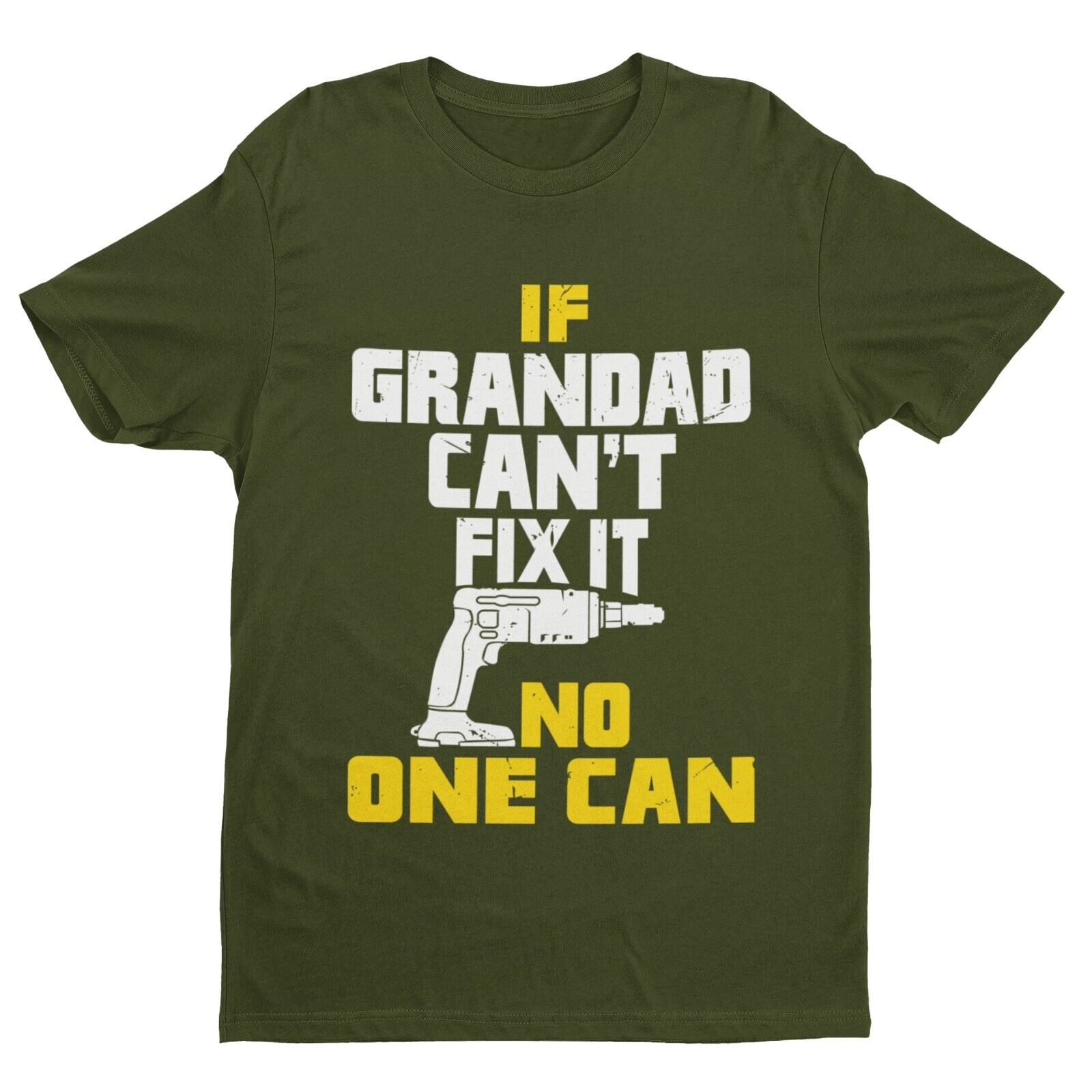 If GRANDAD Cant Fix It No One Can Funny T Shirt Fathers Day gift idea Galaxy Tees