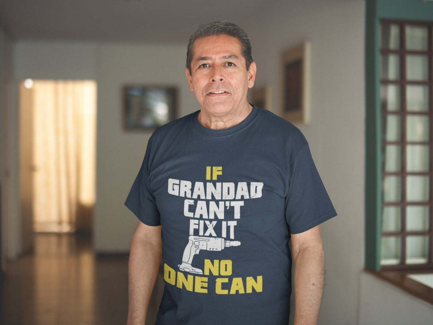 If GRANDAD Cant Fix It No One Can Funny T Shirt Fathers Day gift idea Galaxy Tees