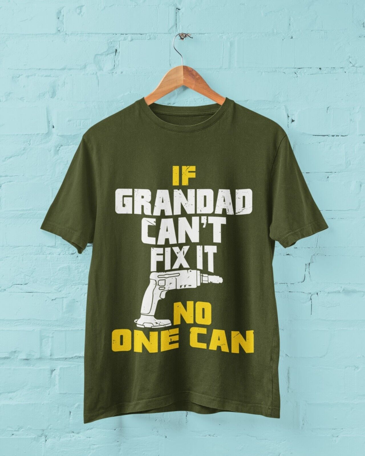 If GRANDAD Cant Fix It No One Can Funny T Shirt Fathers Day gift idea Galaxy Tees