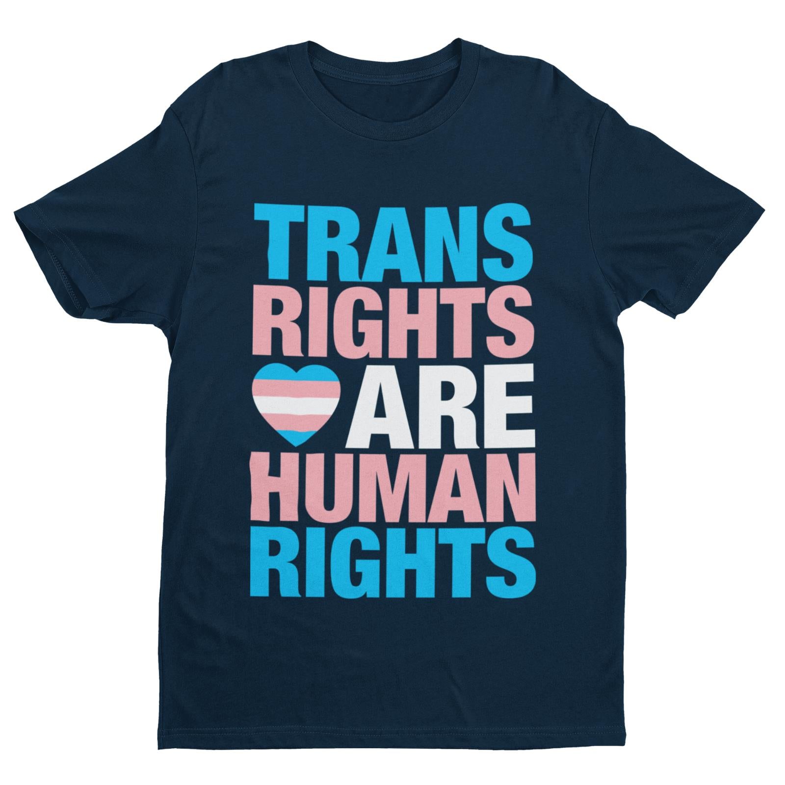 LGBTQIA+ T Shirt TRANS RIGHTS ARE HUMAN RIGHTS Pride TShirt Gift Woke Galaxy Tees