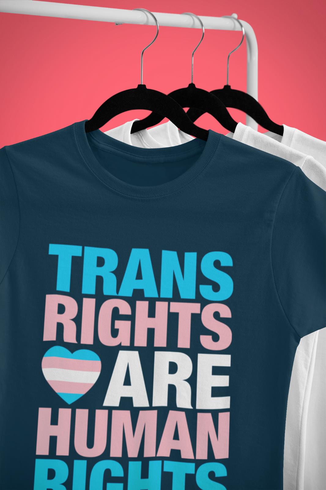 LGBTQIA+ T Shirt TRANS RIGHTS ARE HUMAN RIGHTS Pride TShirt Gift Woke Galaxy Tees