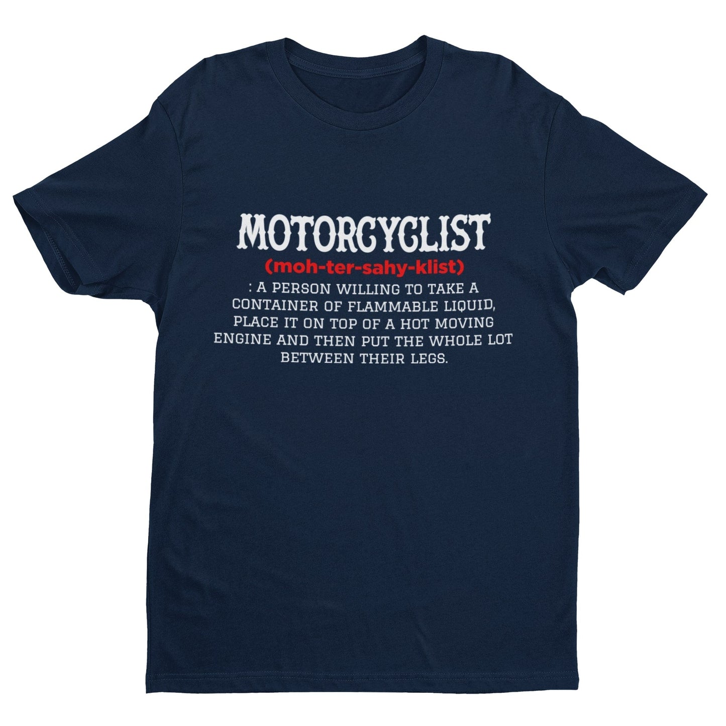 MOTORCYCLIST Dictionary Definition Funny Biker T Shirt Gift Idea MotorGalaxy Tees