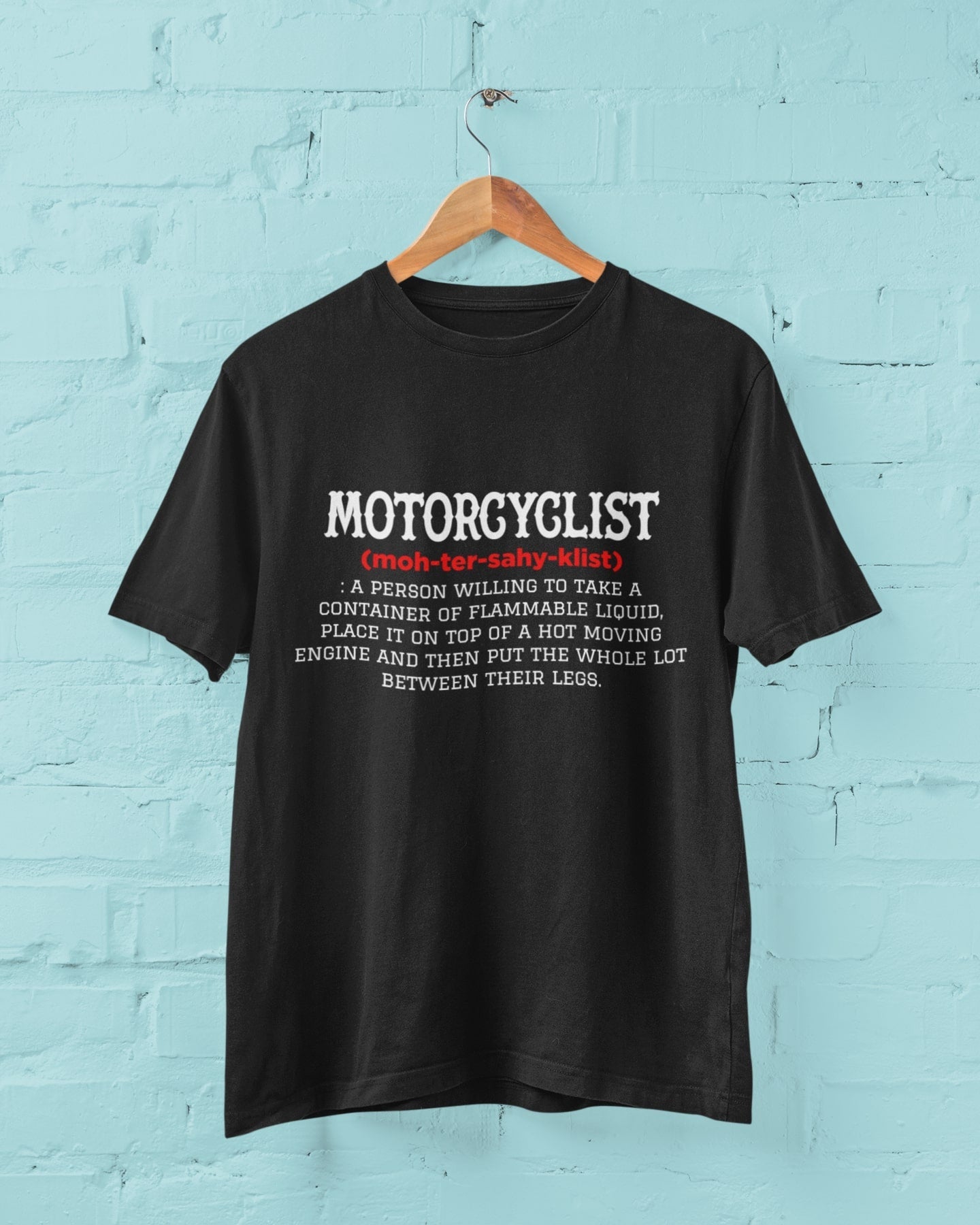 MOTORCYCLIST Dictionary Definition Funny Biker T Shirt Gift Idea MotorGalaxy Tees