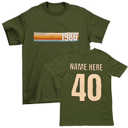 Personalised Established 1986 40th Birthday T-Shirt