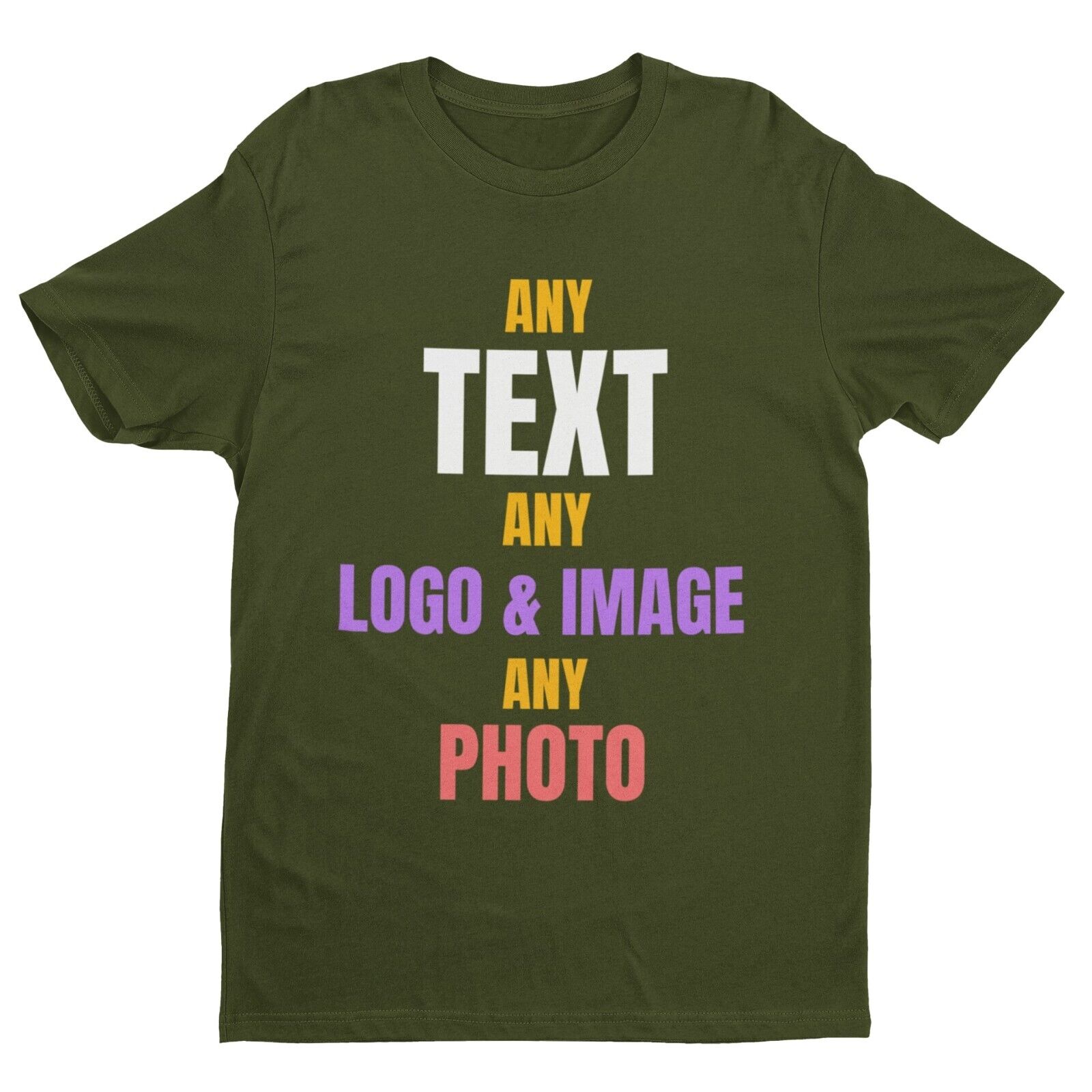 PERSONALISED CUSTOM PRINTED Any Text / Image / Design T Shirt / Front Galaxy Tees