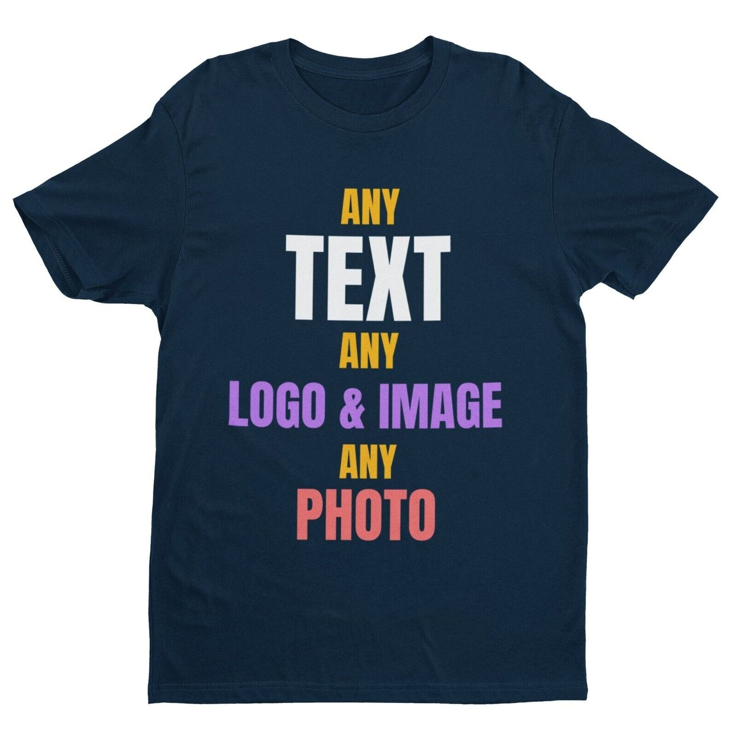 PERSONALISED CUSTOM PRINTED Any Text / Image / Design T Shirt / Front Galaxy Tees