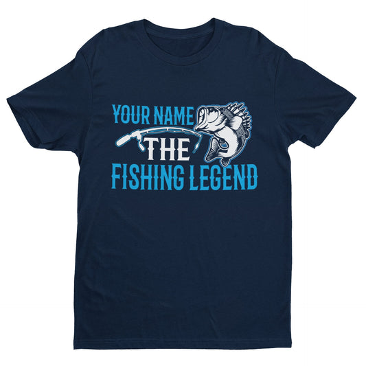 PERSONALISED Fishing T Shirt YOUR NAME The FISHING LEGEND Gift Idea DaGalaxy Tees