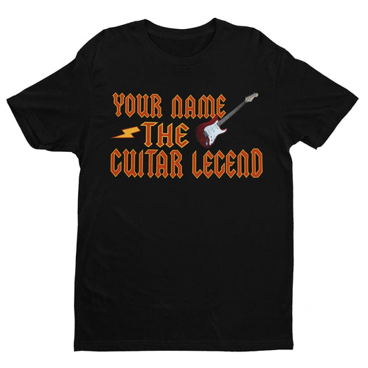 PERSONALISED Guitarist T Shirt YOUR NAME The GUITAR LEGEND Gift For PlGalaxy Tees