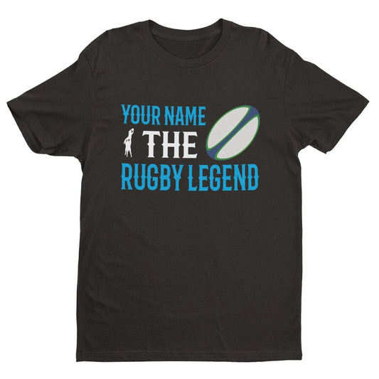 PERSONALISED Rugby T Shirt YOUR NAME The RUGBY LEGEND Gift Idea For PlGalaxy Tees