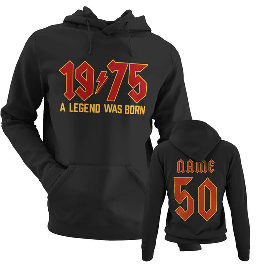 Personalised 1975 A Legend Was Born 50th Birthday in 2025 Hoodie Name Galaxy Tees