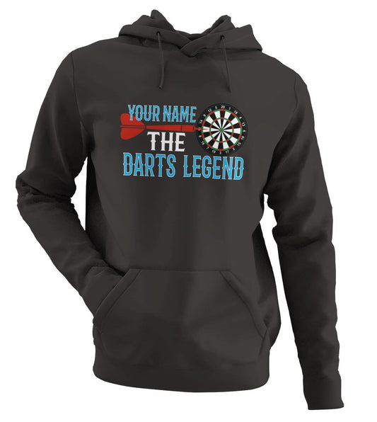 Personalised Darts Hoodie ANY NAME The DARTS LEGEND Custom Gift Idea PGalaxy Tees