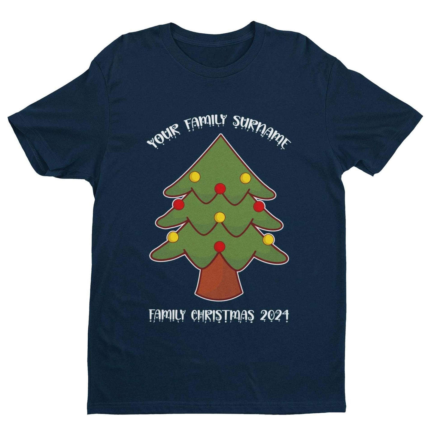 Personalised Family Christmas T Shirt 2024 Adults & Kids Xmas DayGalaxy Tees