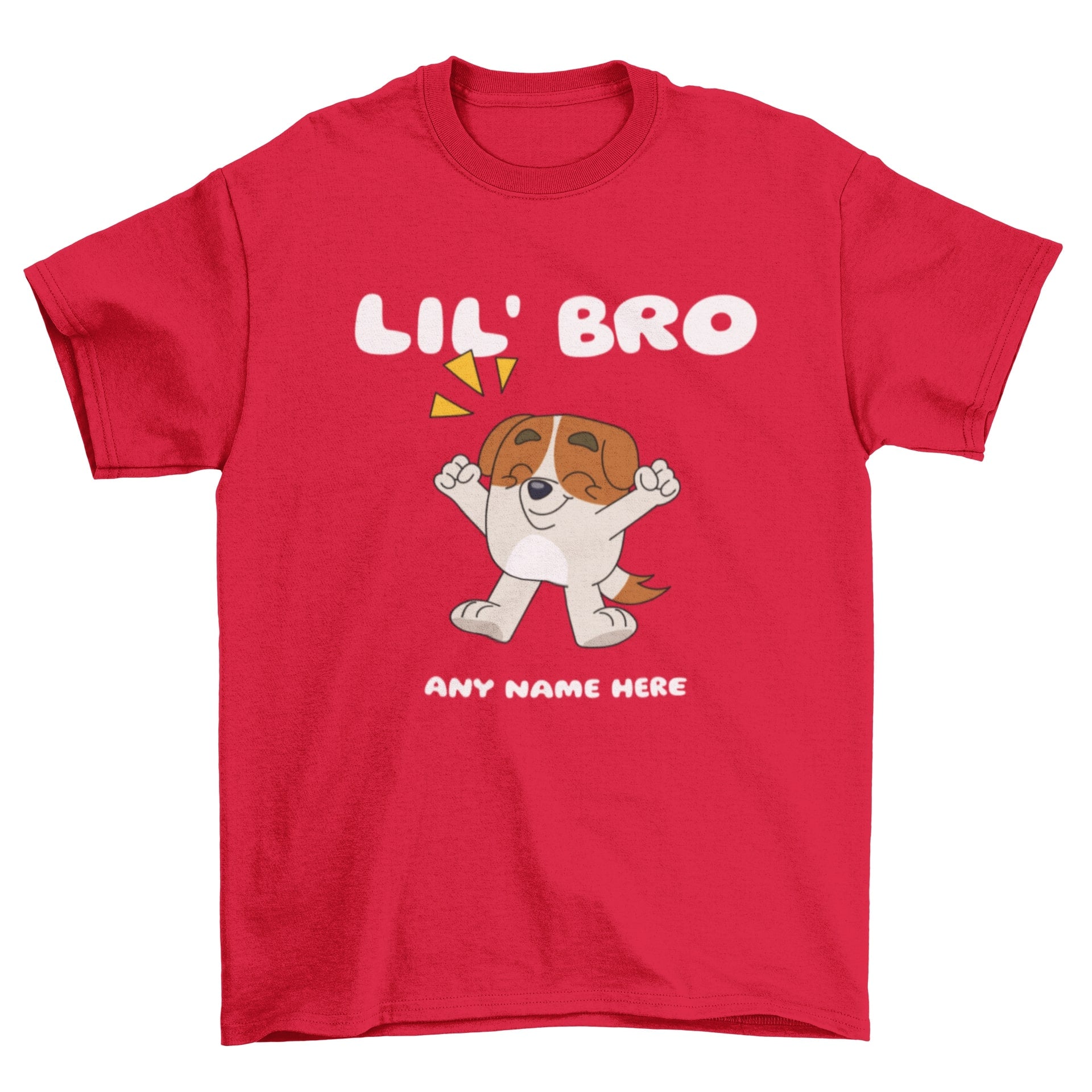 Personalised Little Bro Brother Cartoon style T-shirt Funny Dog Any NaGalaxy Tees