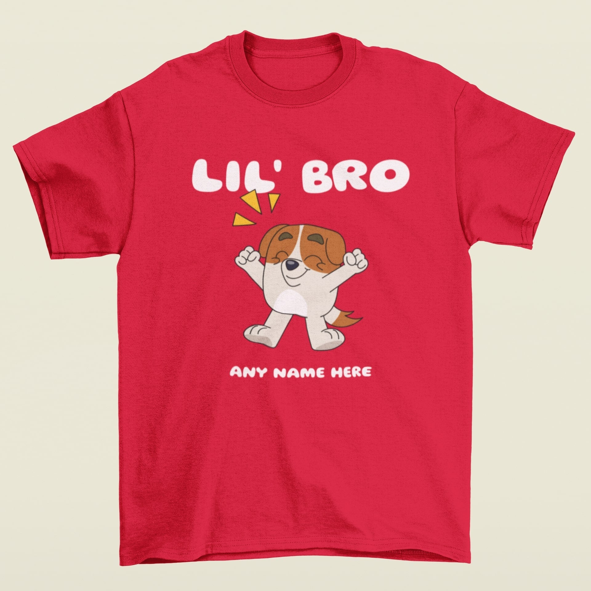 Personalised Little Bro Brother Cartoon style T-shirt Funny Dog Any NaGalaxy Tees