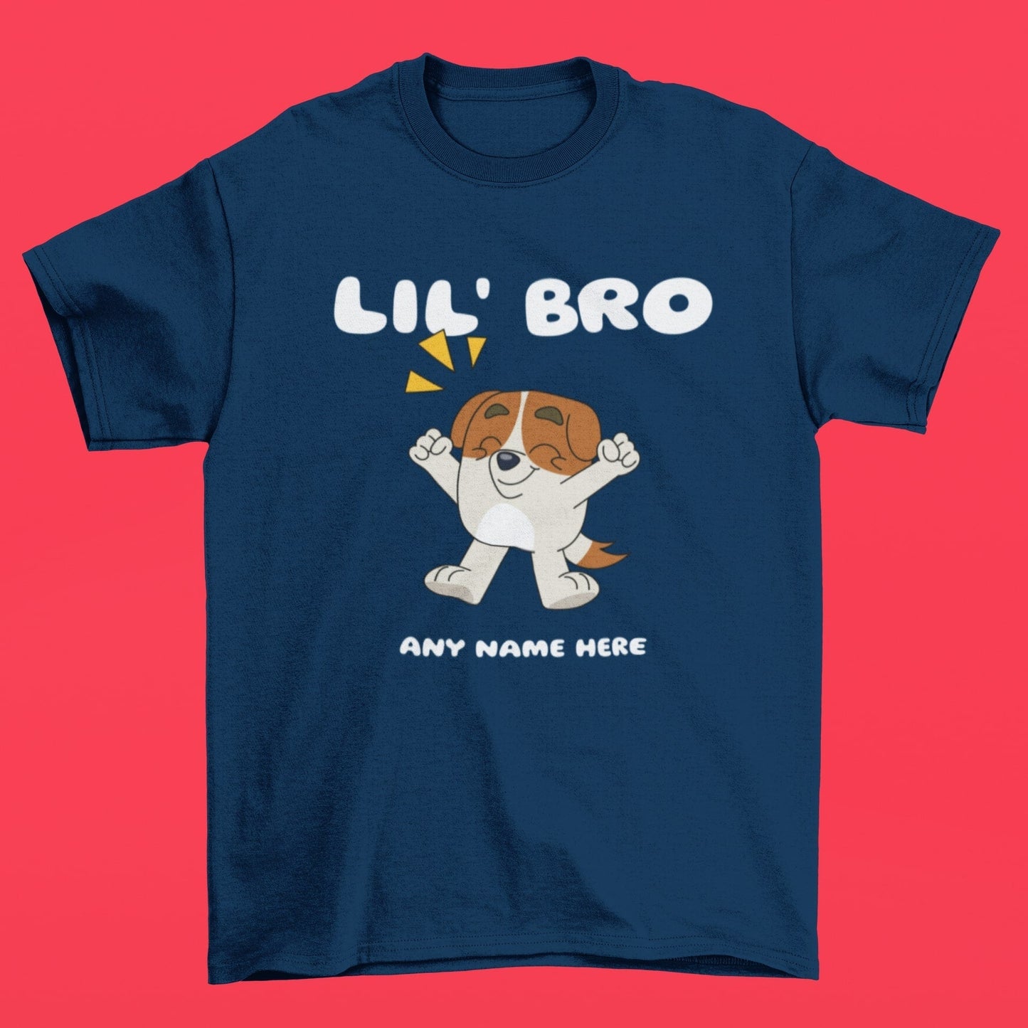 Personalised Little Bro Brother Cartoon style T-shirt Funny Dog Any NaGalaxy Tees