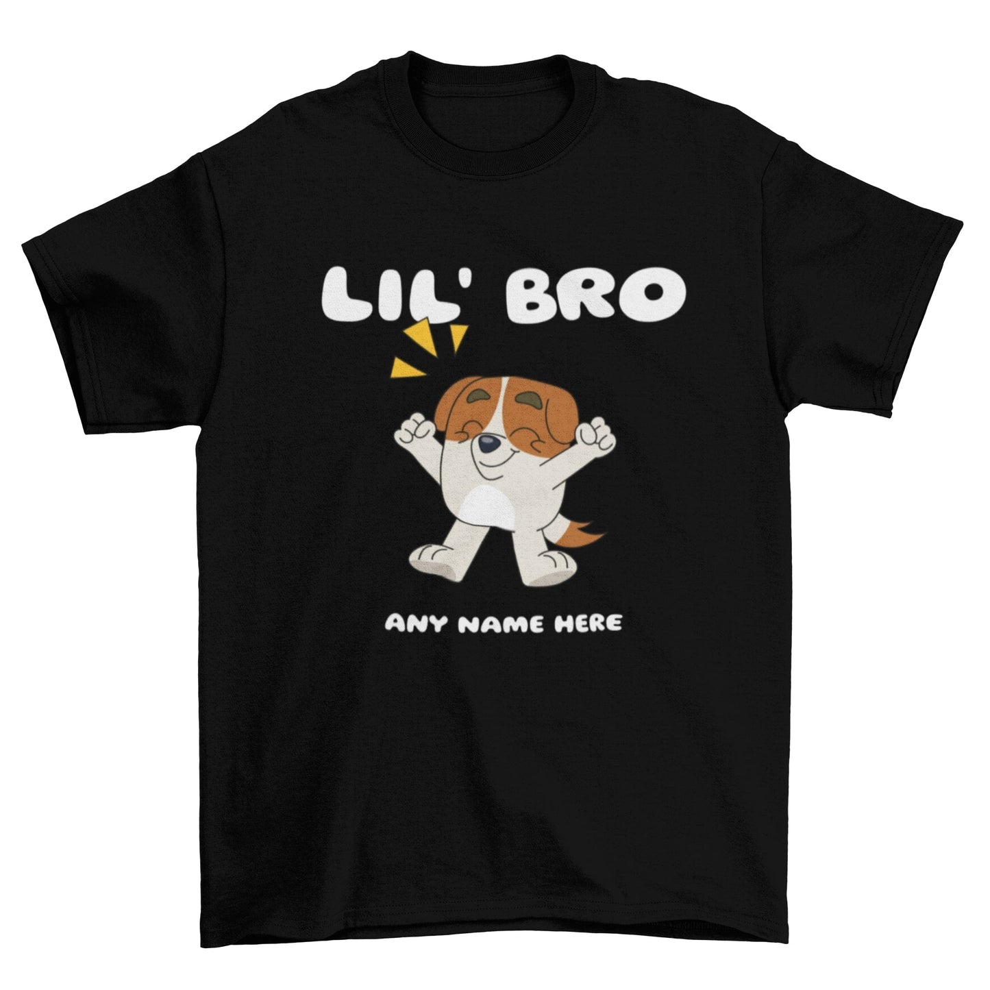 Personalised Little Bro Brother Cartoon style T-shirt Funny Dog Any NaGalaxy Tees