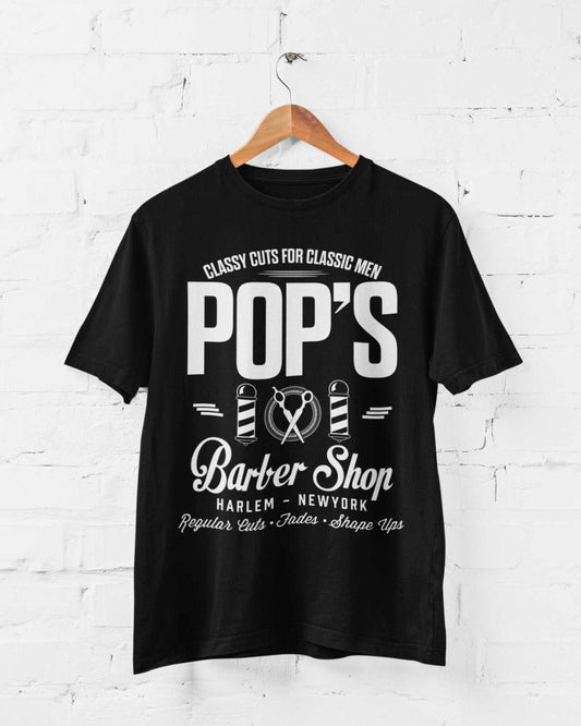 Pops Barber Shop T Shirt Cage Luke TV Fan Classic Superhero Gift Idea Galaxy Tees