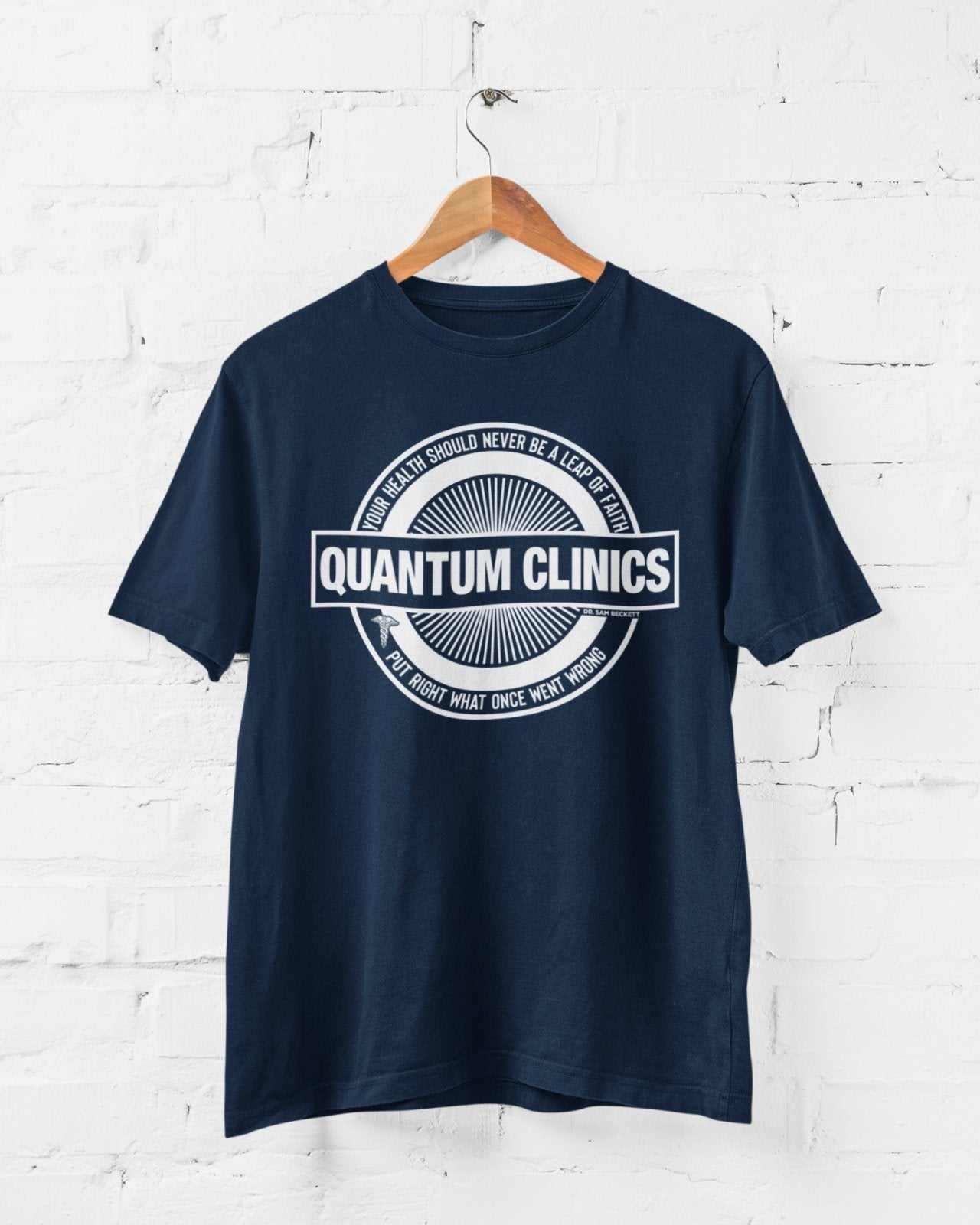 Quantum Clinics T Shirt Funny Retro TV Leap Beckett Sam Al 80s TV 90s Galaxy Tees