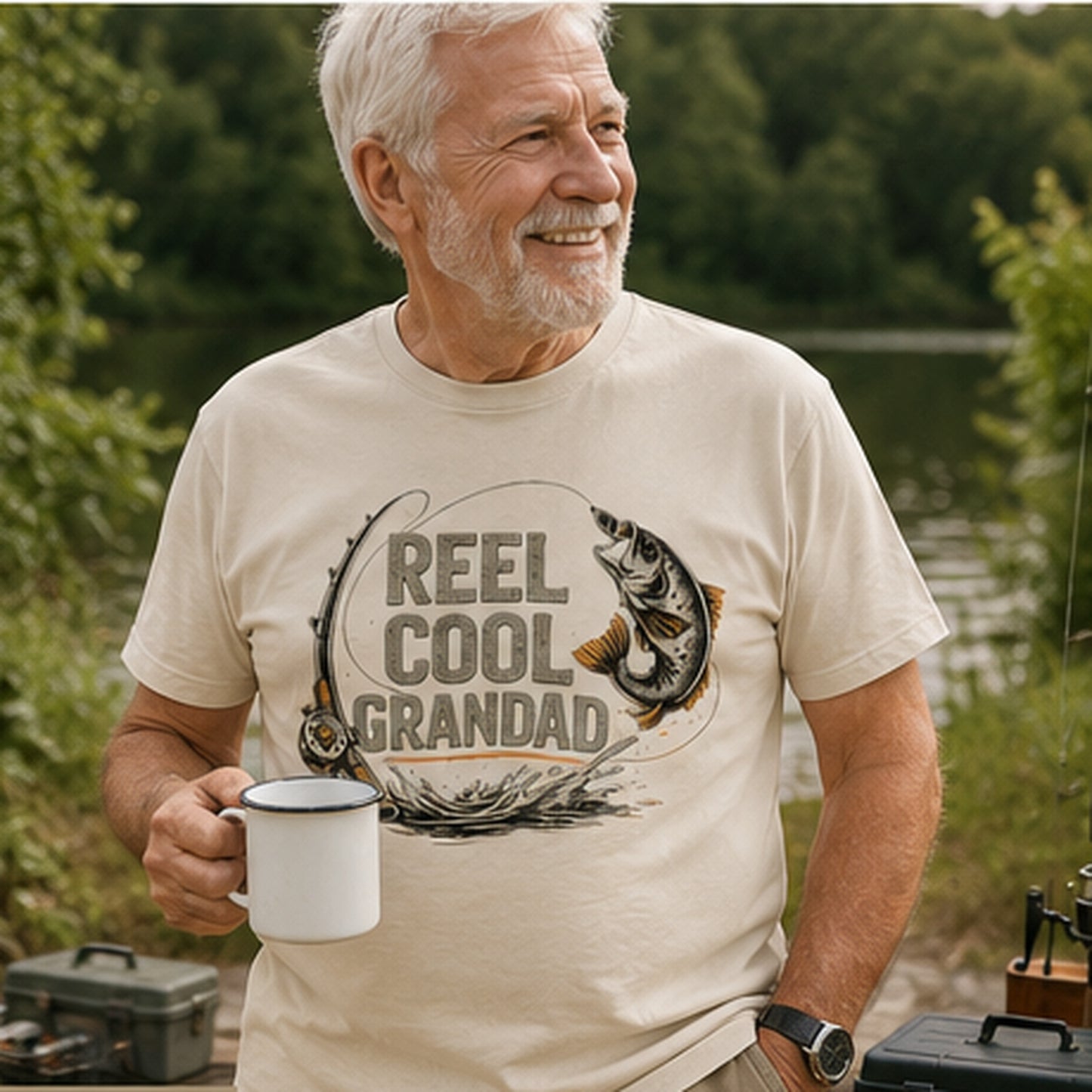 Reel Cool Grandad Fishing T-Shirt