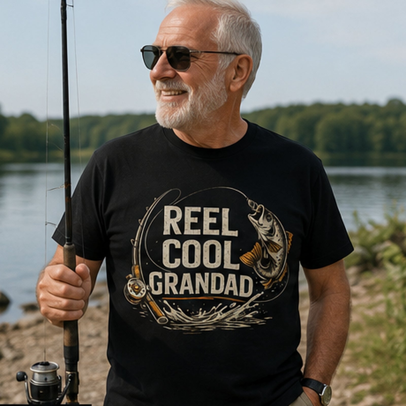 Reel Cool Grandad Fishing T-Shirt