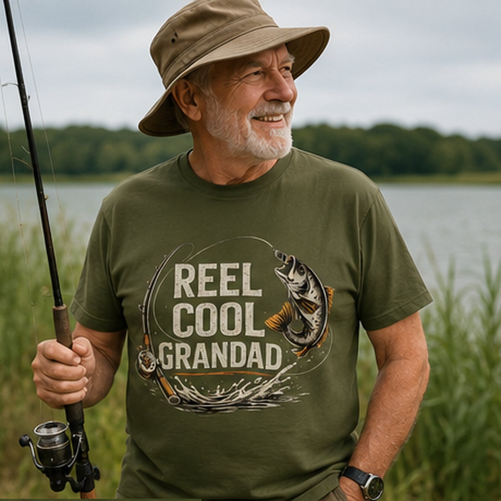 Reel Cool Grandad Fishing T-Shirt