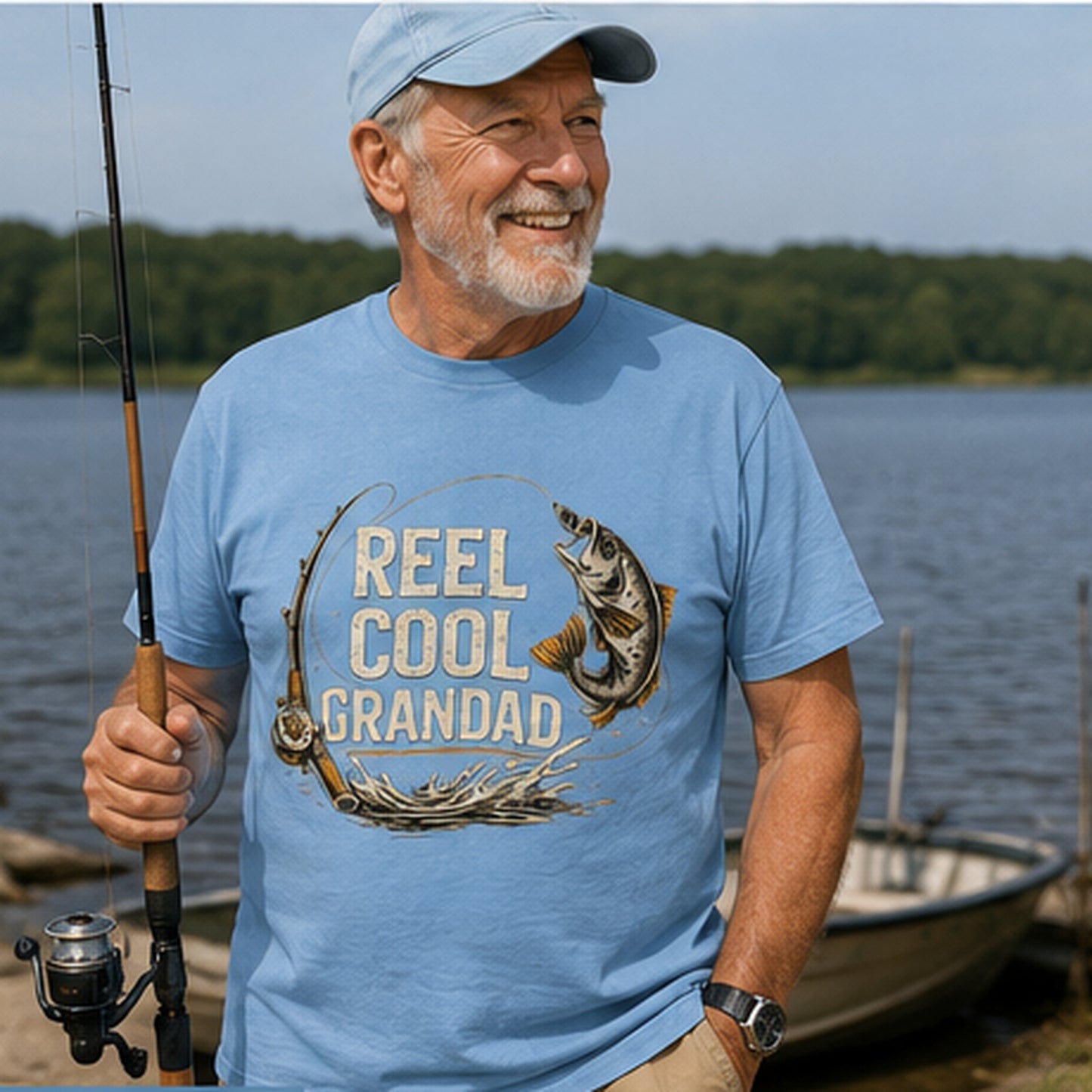 Reel Cool Grandad Fishing T-Shirt