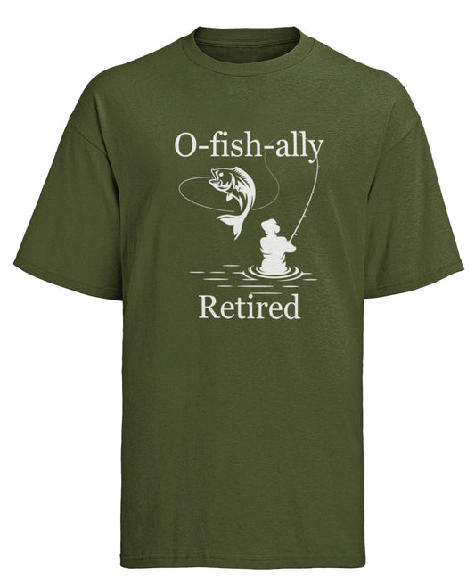 Retirement Gift For Fisherman Angler O-Fish-Ally Retired Funny NoveltyGalaxy Tees