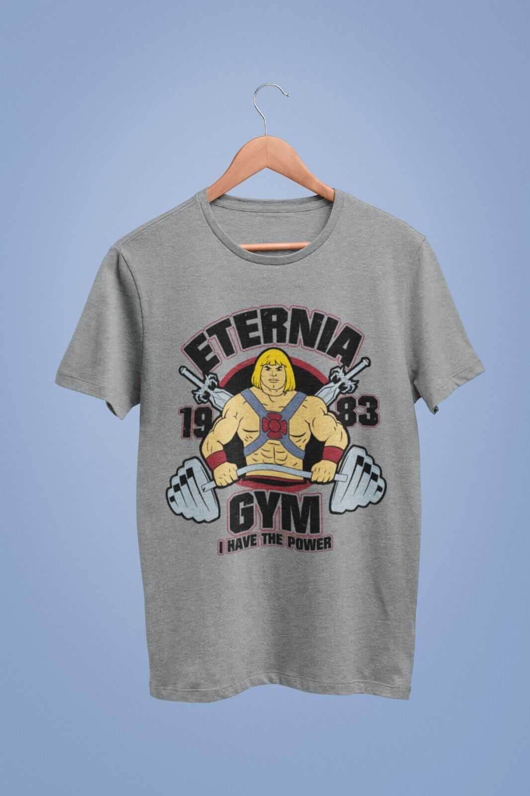 Retro Cartoon T Shirt Eternia Gym Man He 80s Throwback Greyskull Gift Galaxy Tees