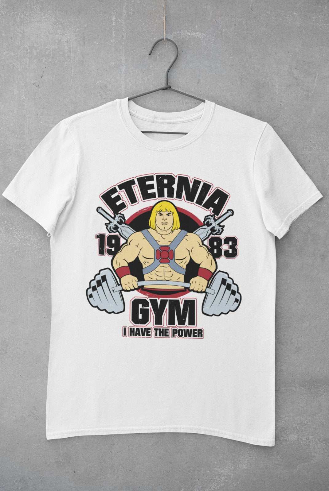 Retro Cartoon T Shirt Eternia Gym Man He 80s Throwback Greyskull Gift Galaxy Tees