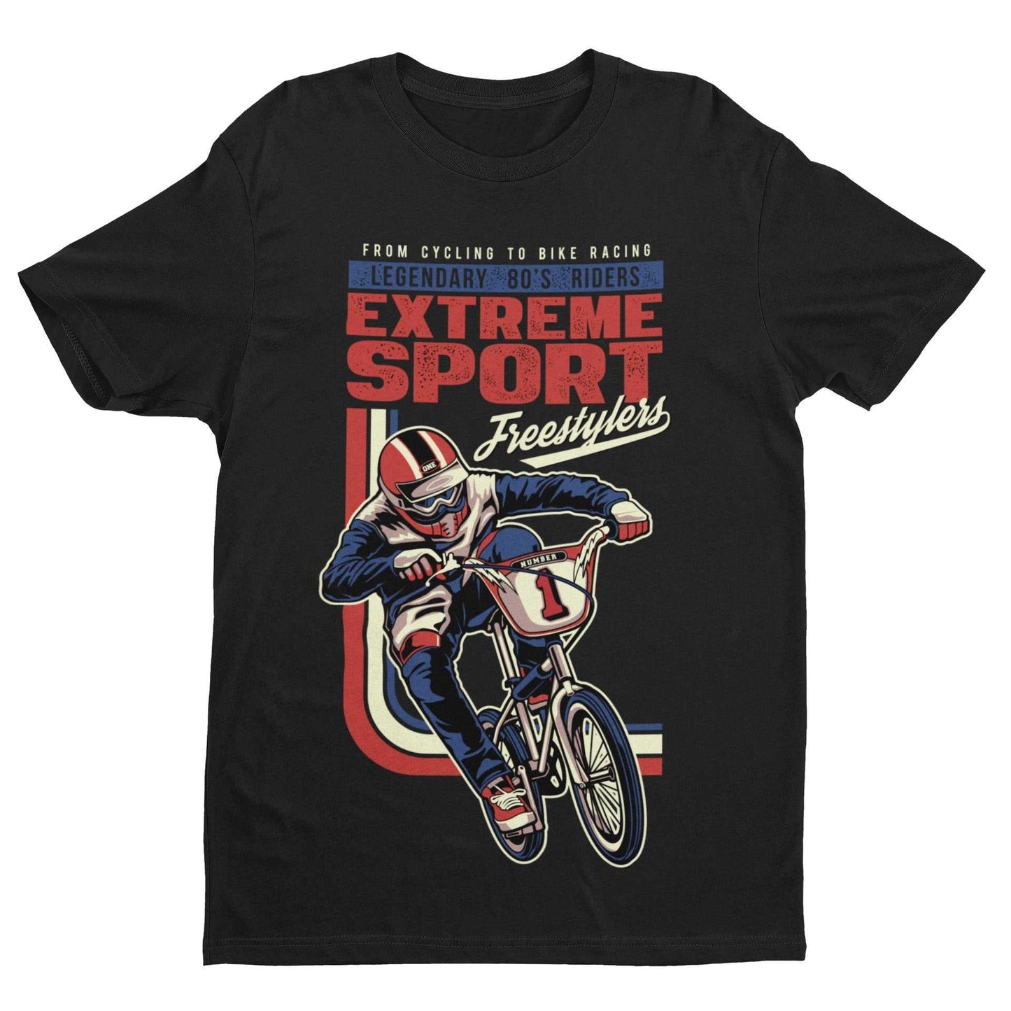 Retro Cycling BMX T Shirt Extreme Sport Freestylers 80s Riders Gift IdGalaxy Tees