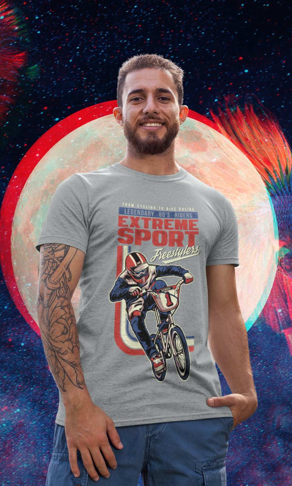 Retro Cycling BMX T Shirt Extreme Sport Freestylers 80s Riders Gift IdGalaxy Tees