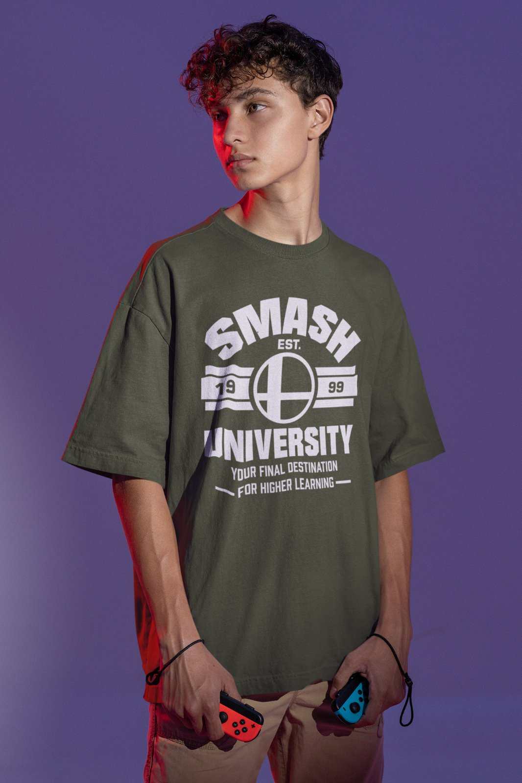 Retro Gaming T Shirt Smash University Est 1999 Bros Super Classic GameGalaxy Tees