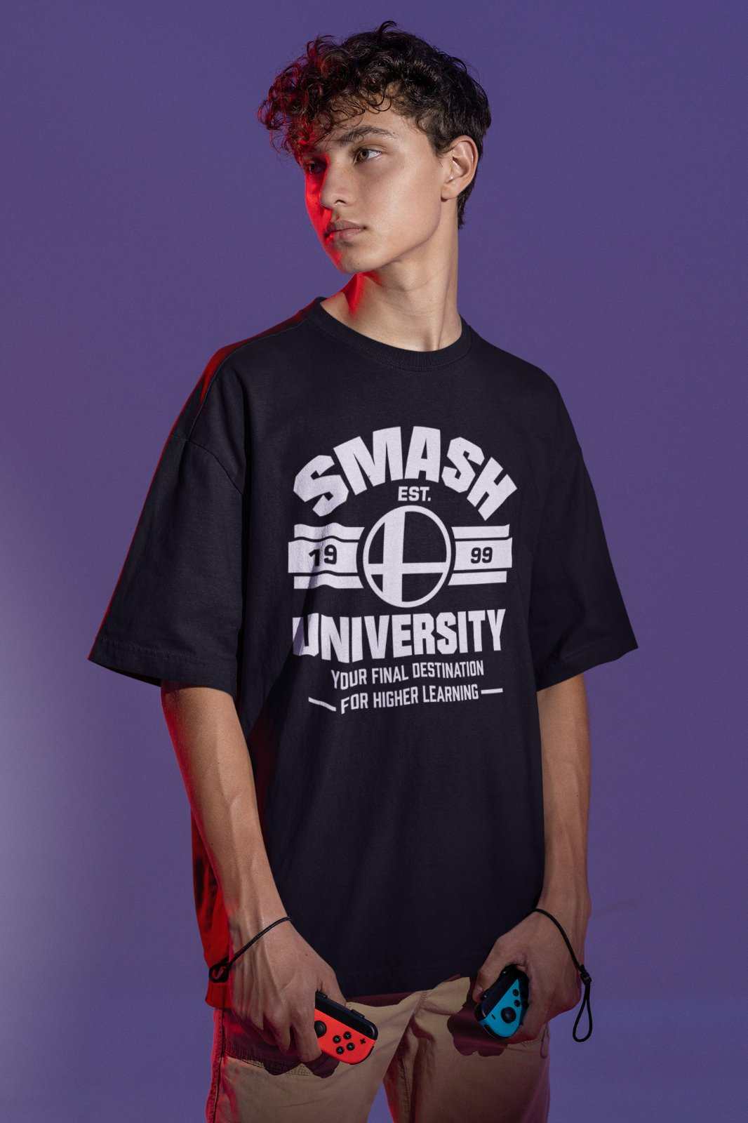 Retro Gaming T Shirt Smash University Est 1999 Bros Super Classic GameGalaxy Tees