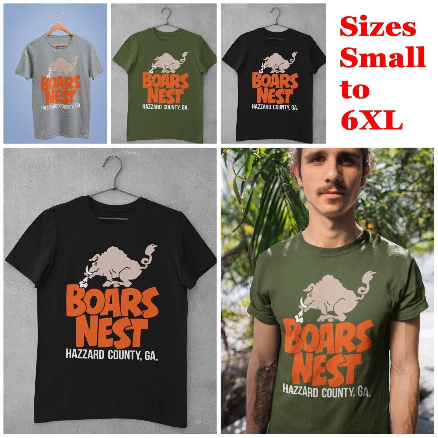 Retro TV T Shirt Funny Boars Nest Hazzard County GA Dukes Of Gift IdeaGalaxy Tees