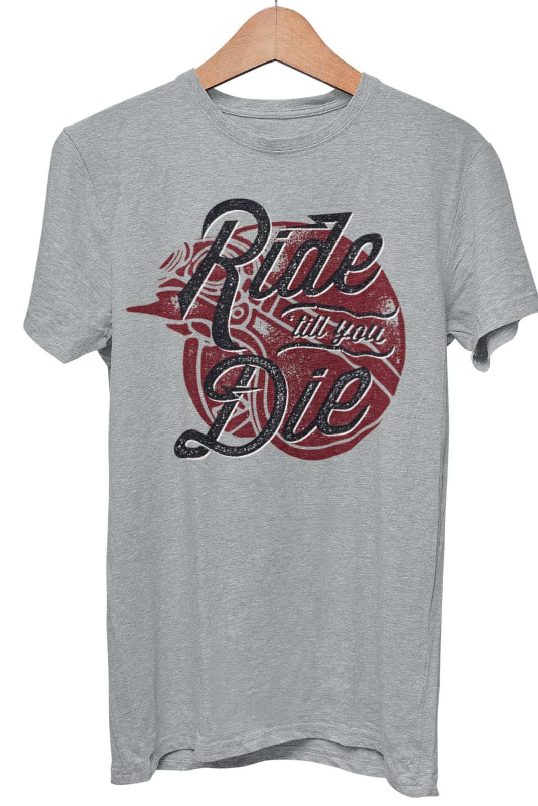 Ride Till You Die Biker T Shirt Helmet Design Motorcycle Slogan Gift IGalaxy Tees