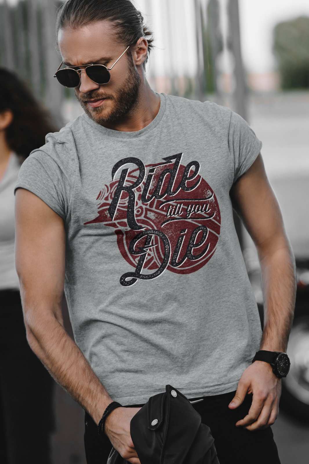 Ride Till You Die Biker T Shirt Helmet Design Motorcycle Slogan Gift IGalaxy Tees