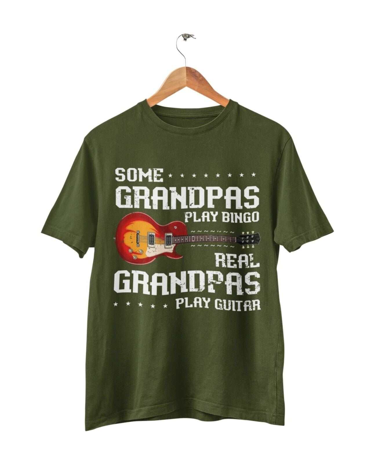 Some Grandpas Play Bingo REAL Grandpa Plays Guitar Funny T Shirt GranaGalaxy Tees