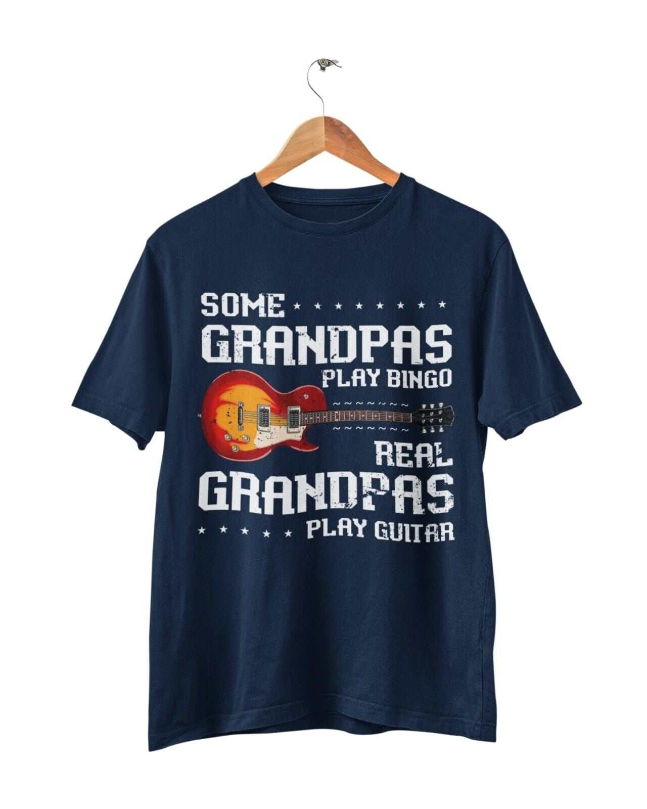 Some Grandpas Play Bingo REAL Grandpa Plays Guitar Funny T Shirt GranaGalaxy Tees