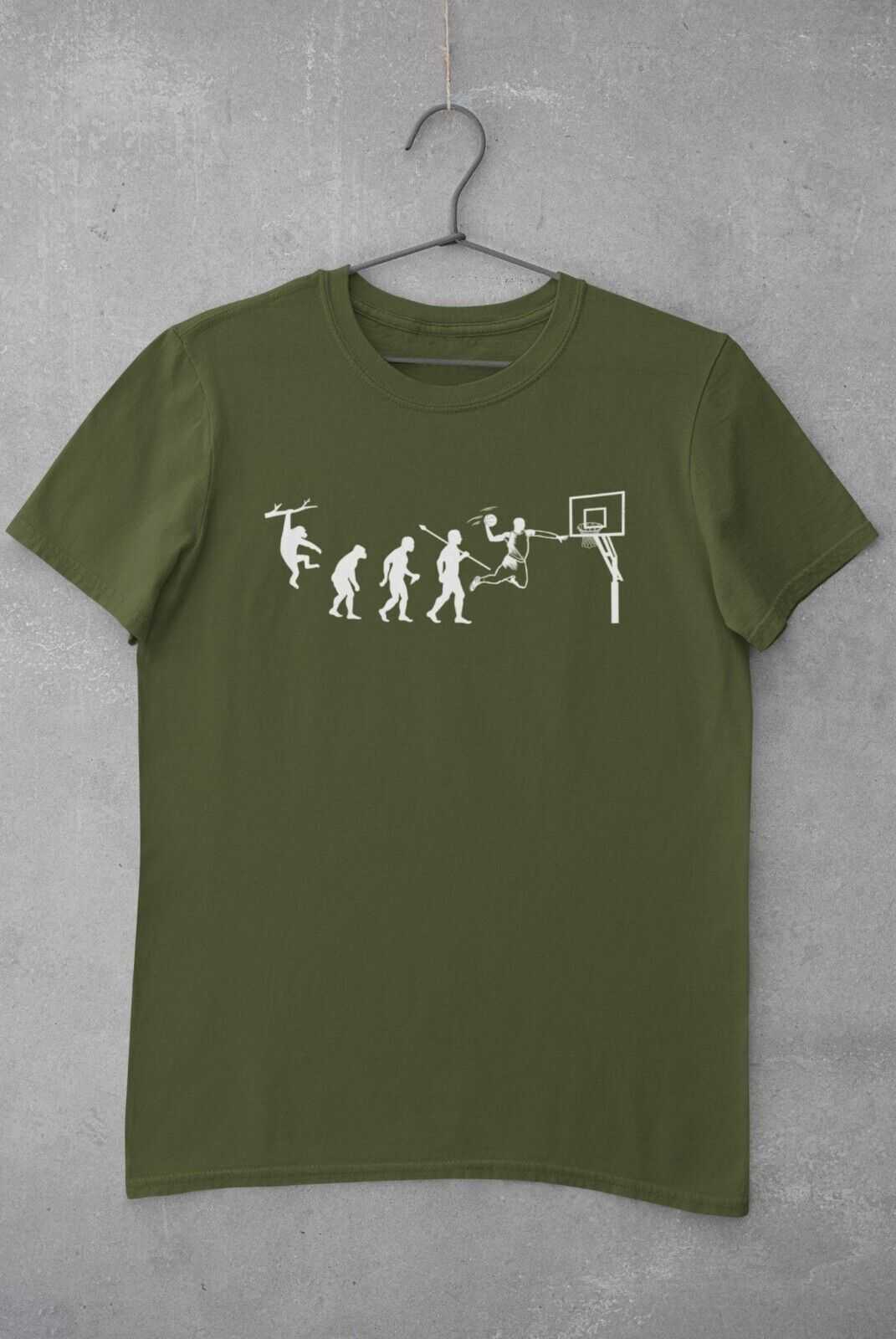 The Evolution Of BASKETBALL T Shirt Funny Ape To Man Darwin Hoop Gift Galaxy Tees